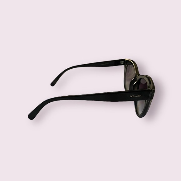 D'Blanc Felicity Black Crystal Gloss Grey Gradient Sunglasses - Picture 2 of 6